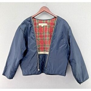 Vintage London Fog Mens Plaid Zip-In Liner Jacket for Trench Coat Maincoats Sz M